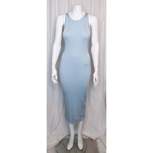 SIGNIFICANT OTHER Sofia Knit Cut-Out Back Midi Dress in Sky Blue NWT US 2 $218 - Picture 4 of 12